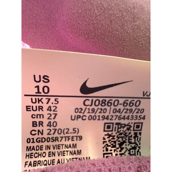 Nike SuperRep Go Women's Pink Purple Round Toe Low Top Running Sneakers Shoes 10 - Picture 5 of 6